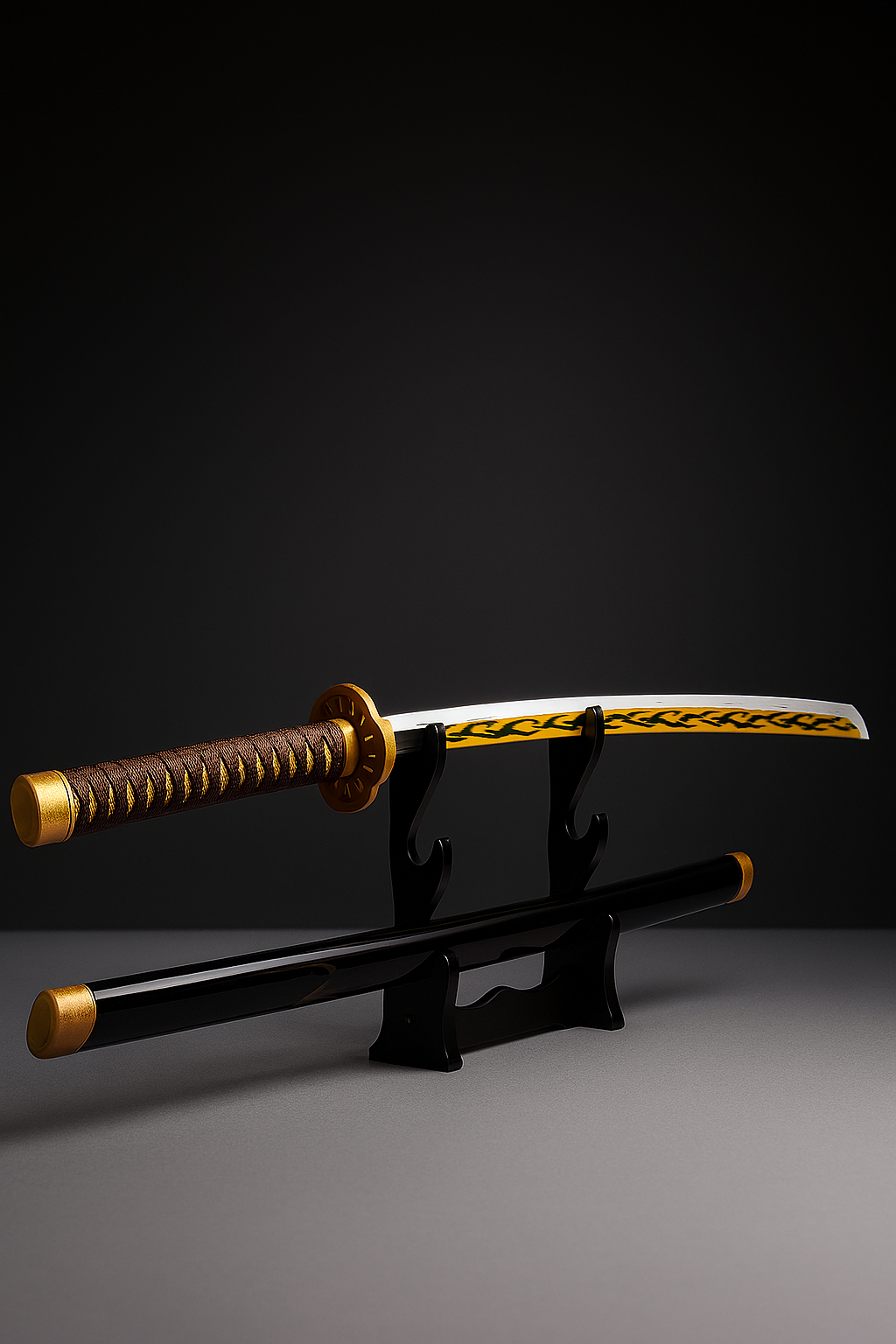 Zenitsu's Black Neon Wooden Katanaa