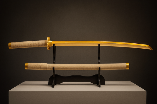 Anime Gold Wooden Katana