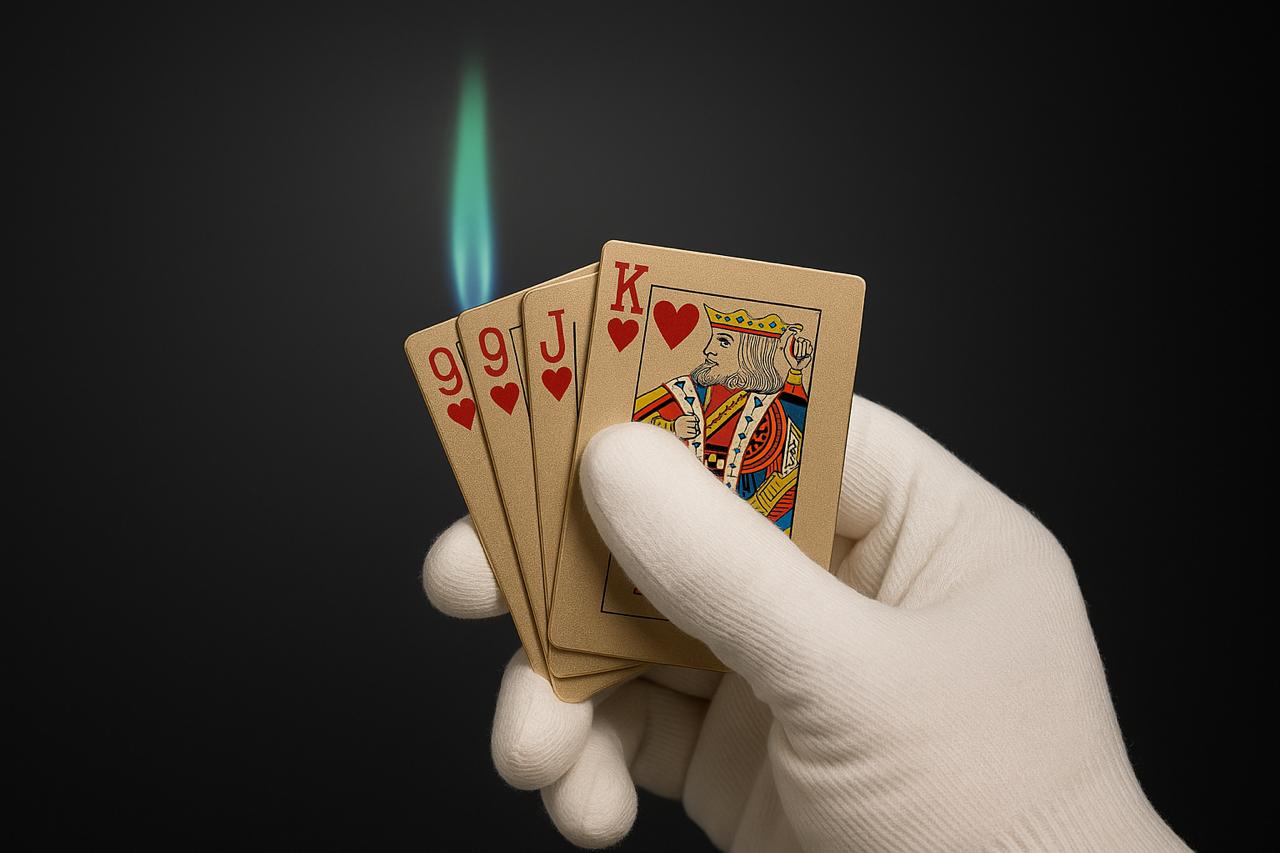 King Of Hearts Green Flame Lighter
