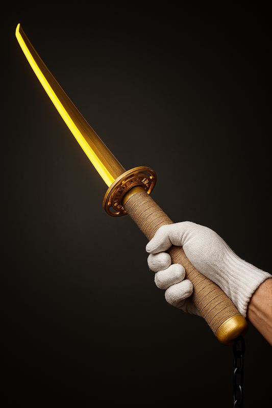 Anime Gold Wooden Katana